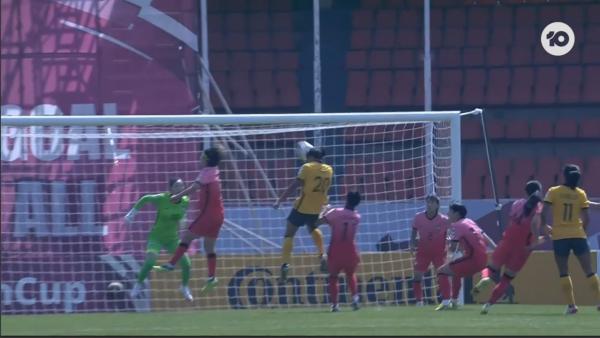 CHANCES: Both Matilda strikers troubling Korea Republic