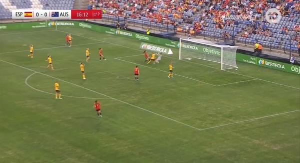 CHANCE: Spain denied by the offside flag