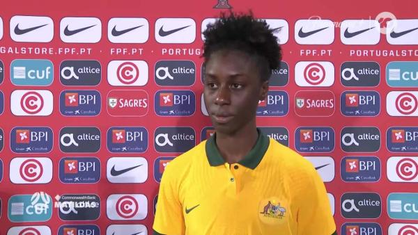 Ibini-Isei: It felt amazing to score my first Matildas goal | Interview | CommBank Matildas v Portugal
