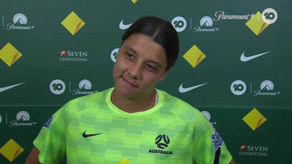 Sam Kerr | Pre-Match Interview | AUS v CAN