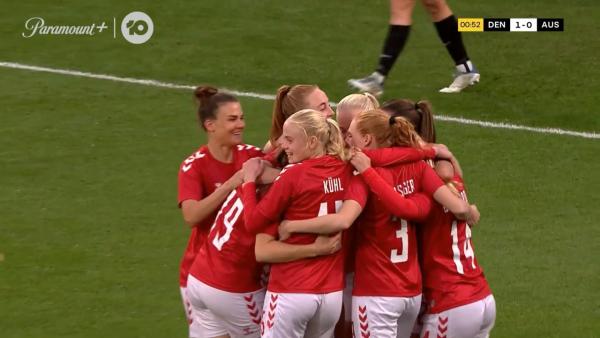 GOAL | Denmark open the scoring in the first minute | CommBank Matildas v Denmark