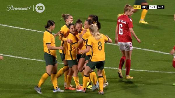 GOAL | Foord claws back the equaliser for Australia | CommBank Matildas v Denmark