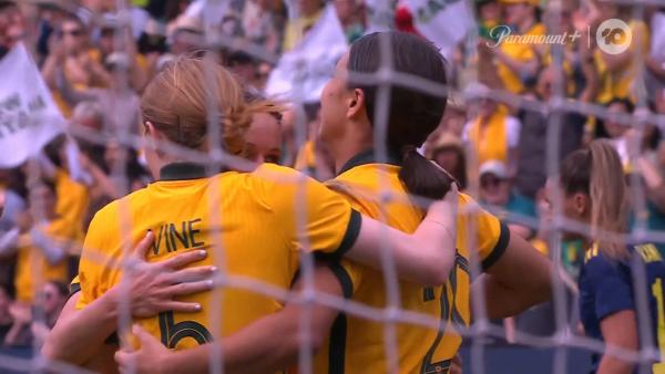 GOAL | Super Sam Kerr opens the scoring! | CommBank Matildas v Sweden