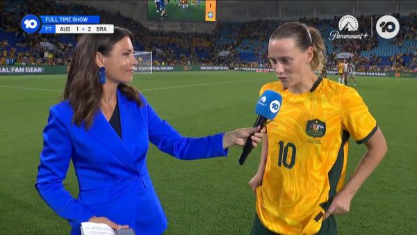 Emily van Egmond: We were unlucky not to get something out of that | Interview | Australia v Brazil - Game 2