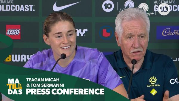 Teagan Micah & Tom Sermanni | Post-Match Press Conference | CommBank Matildas v Brazil | Cbus Super Stadium