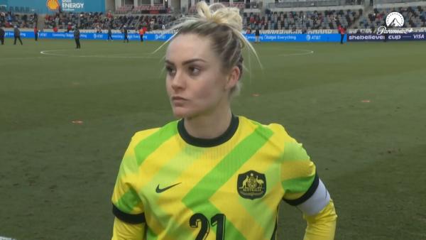Ellie Carpenter | Post-Match Interview | CommBank Matildas v Japan | SheBelieves Cup