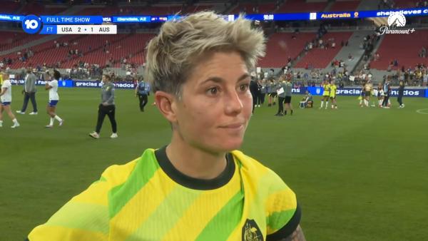 Michelle Heyman | Post-Match Interview | CommBank Matildas v USA | SheBelieves Cup