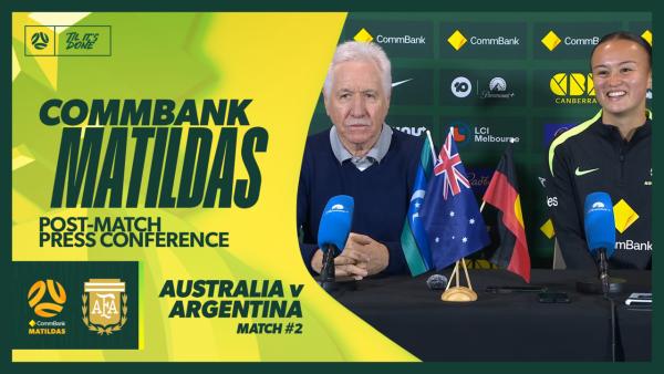 Tom Sermanni & Amy Sayer Post-Match Press Conference | Australia v Argentina Game 2 | International Friendly 2025