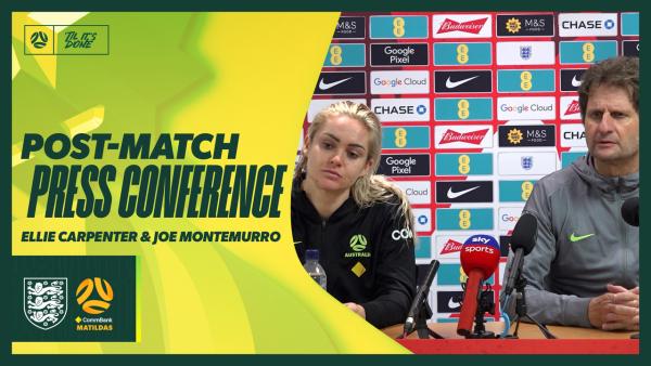 Ellie Carpenter & Joe Montemurro | Post-Match Press Conference | CommBank Matildas v England