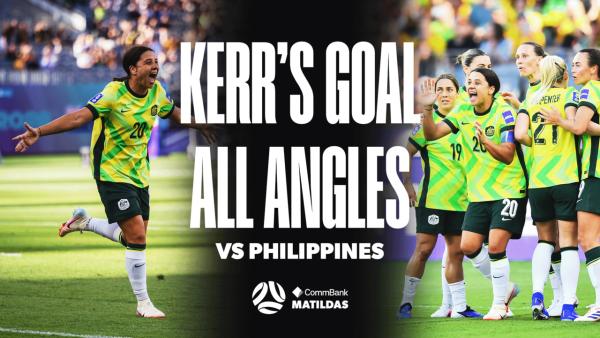 Sam Kerr's first goal for Australia in 851 days | ALL ANGLES 📐🔁