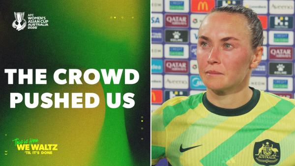 Caitlin Foord on Chances, Sam Kerr’s Goal & the Matildas Crowd | Post-Match