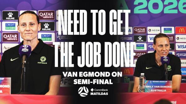 Van Egmond: The most important thing is getting the job done