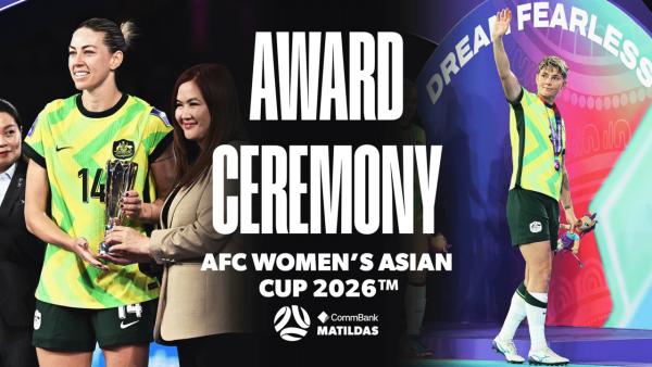 Kennedy named MVP & CommBank Matildas receive runners-up medals at the AFC Women's Asian Cup 2026™ 🥈