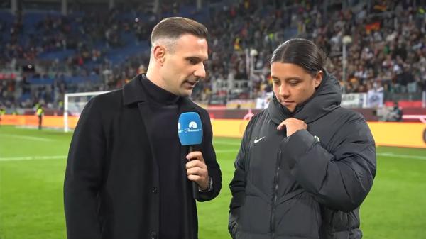 💬 Sam Kerr: Disappointing to lose but there were positives | Interview | CommBank Matildas v Germany