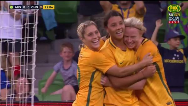 Kerr gives Matildas the lead