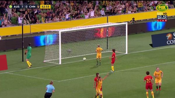 Butt's strike finds the top corner