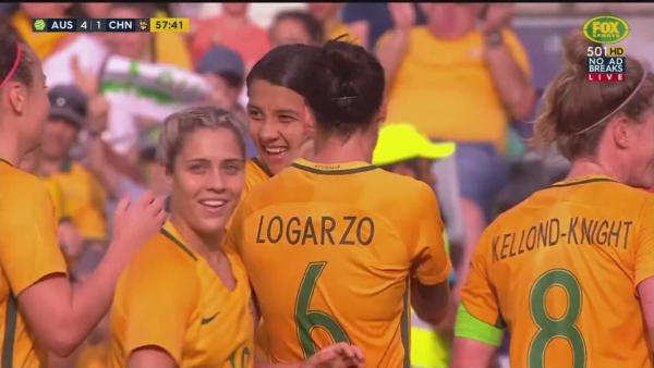 Kerr leaps high to score her brace