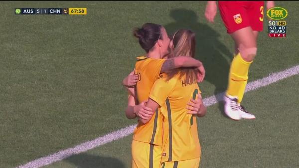 Logarzo scores maiden Matildas goal