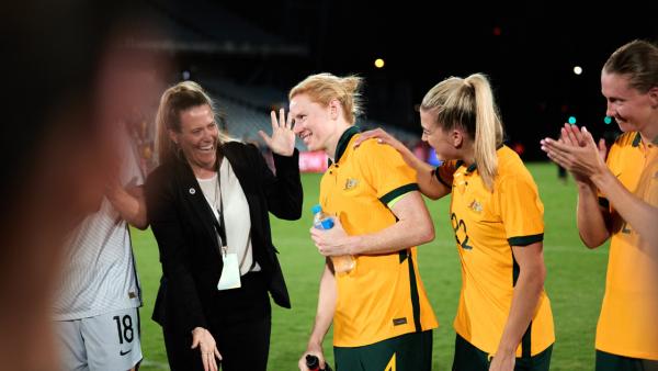 Clare Polkinghorne becomes Australia's most-capped footballer
