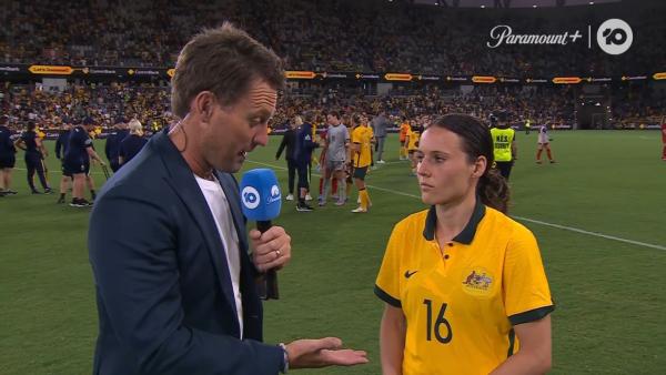 WATCH: Hayley Raso post match interview | AUS v ESP