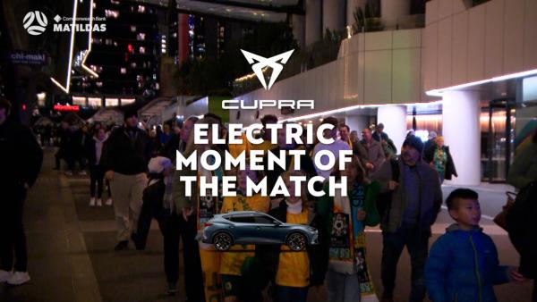 ⚡ Our record-breaking crowd is your CUPRA Electric Moment of the Match  from #AUSvFRA⚡