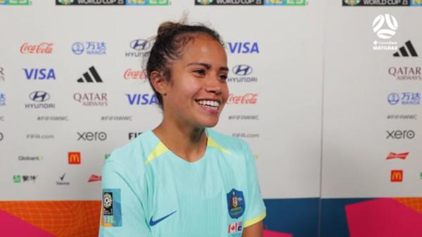 Mary Fowler: I didn't know whether to celebrate | Canada v Australia | FIFA Women's World Cup™ Post Match Interview