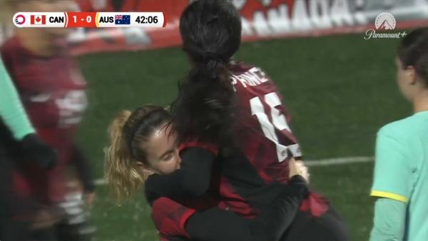GOAL: Matildas two-down at the break