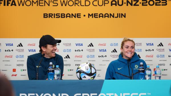 Tony Gustavsson & Ellie Carpenter | FIFA Womens World Cup 2023 Press Conference | CommBank Matildas