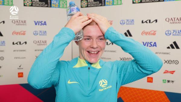 Cortnee's reaction to scoring that winning penalty to send us into the #FIFAWWC semi-final