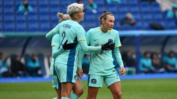 GOAL | Heyman opens the scoring in Tashkent with her first goal in eight years | CommBank Matildas v Uzbekistan