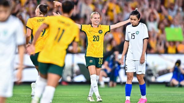 ⚡ Kaitlyn Torpey's debut goal was your CUPRA Electric Moment of the Match from #AUSvUZB⚡