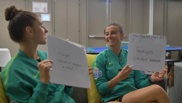 Team mates challenge: Chloe Logarzo and Amy Harrison