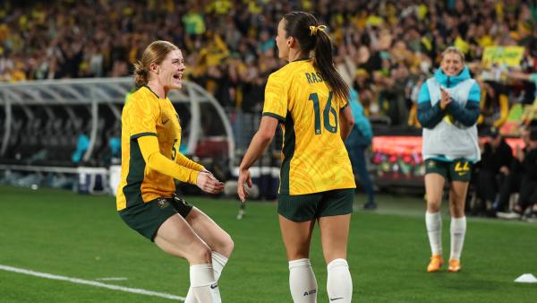 GOAL: Killer through-ball sets up Hayley Raso for two