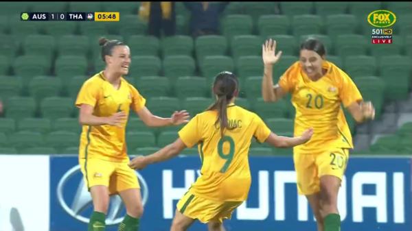 Chidiac scores first Matildas goal