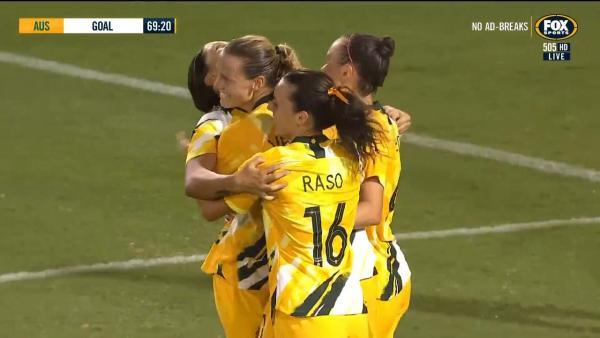GOAL: Van Egmond - First International hat trick for van Egmond