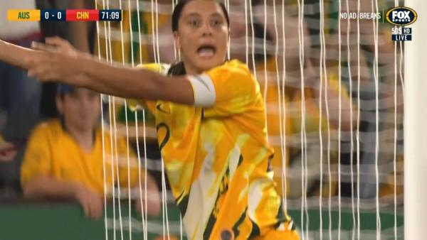 CHANCE: Kerr - Sam getting the first sniff at goal
