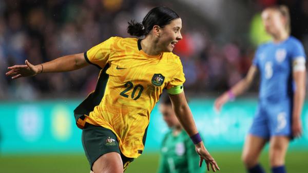 GOAL: Sam Kerr opens the scoring in Brentford 