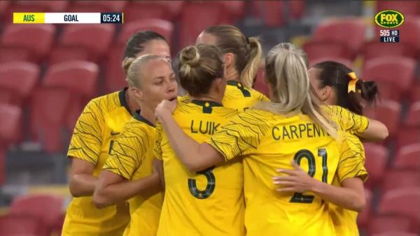Sam Kerr opens scoring against Korea Republic