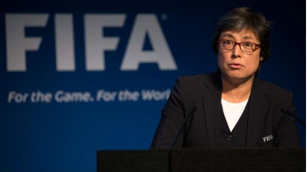 FFA and FIFA Executive Board Member Moya Dodd makes an address at FIFA headquarters in Zurich, Switzerland earlier this month.