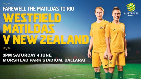 The Westfield Matildas are set to play the Football Ferns in Ballarat.