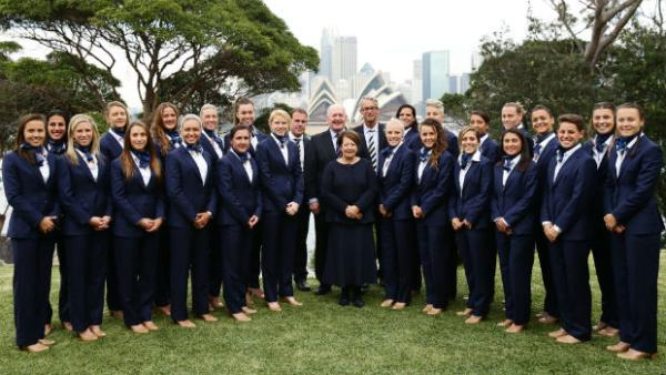 The Westfield Matildas at the Governor-General's Farewell Function.