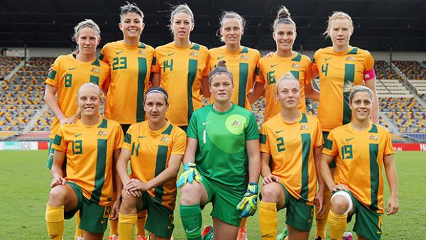 The Westfield Matildas starting XI that played Brazil in April.