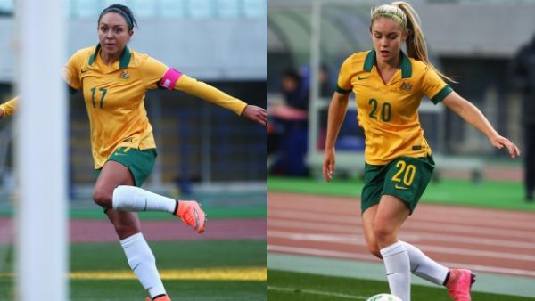 Kyah Simon and Ellie Carpenter