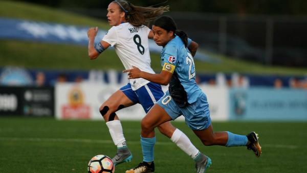 Sam Kerr netted her 16th goal of the season on Sunday. Image: Sky Blue FC Twitter.