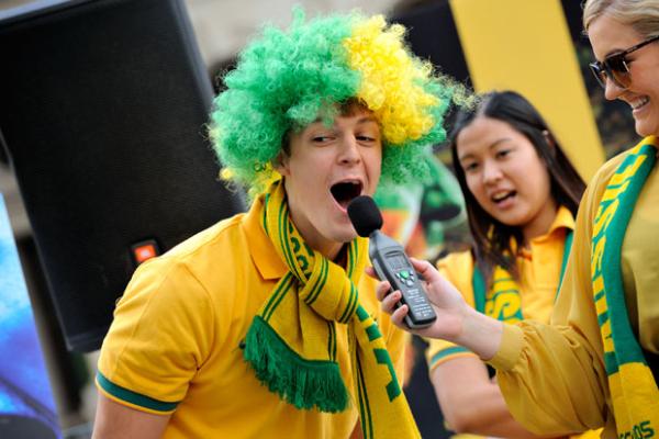 Fans scream for their team