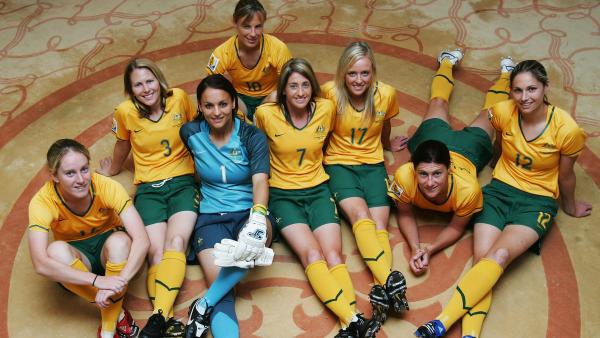 A host of the Westfield Matildas squad prior to the 2007 World Cup.