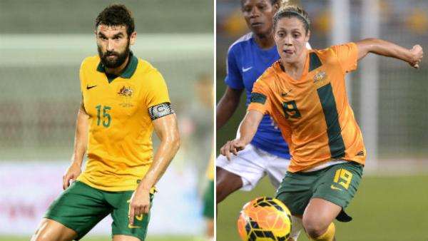Mile Jedinak and Katrina Gorry have been named FFA Footballers of the Year for 2014.