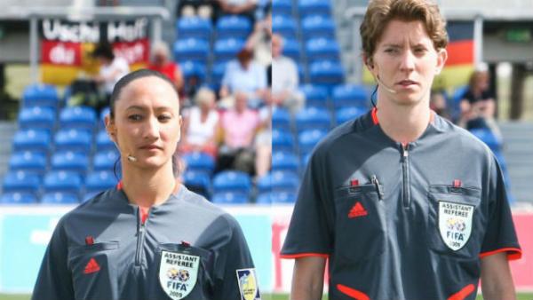 Assistant Referees Allyson Flynn and Sarah Ho.