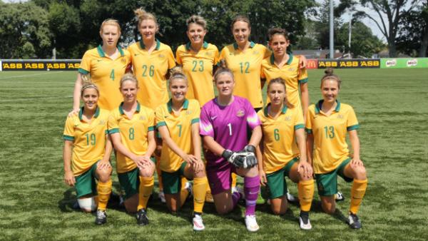 The Westfield Matildas starting XI that played DPR Korea in February.