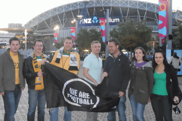 Fans in Vans at Socceroos v Oman match